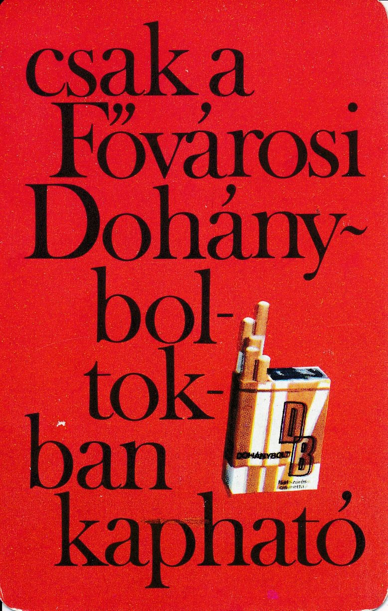 Fővárosi Dohánybolt Vállalat 1973 (Magyar Kereskedelmi és Vendéglátóipari Múzeum CC BY-NC-SA)