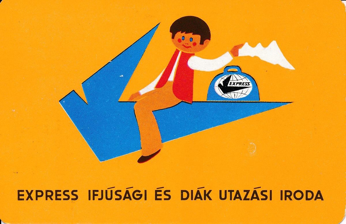 Express Ifjúsági és Diák Utazási Iroda kártyanaptár 1973 (Magyar Kereskedelmi és Vendéglátóipari Múzeum CC BY-NC-SA)