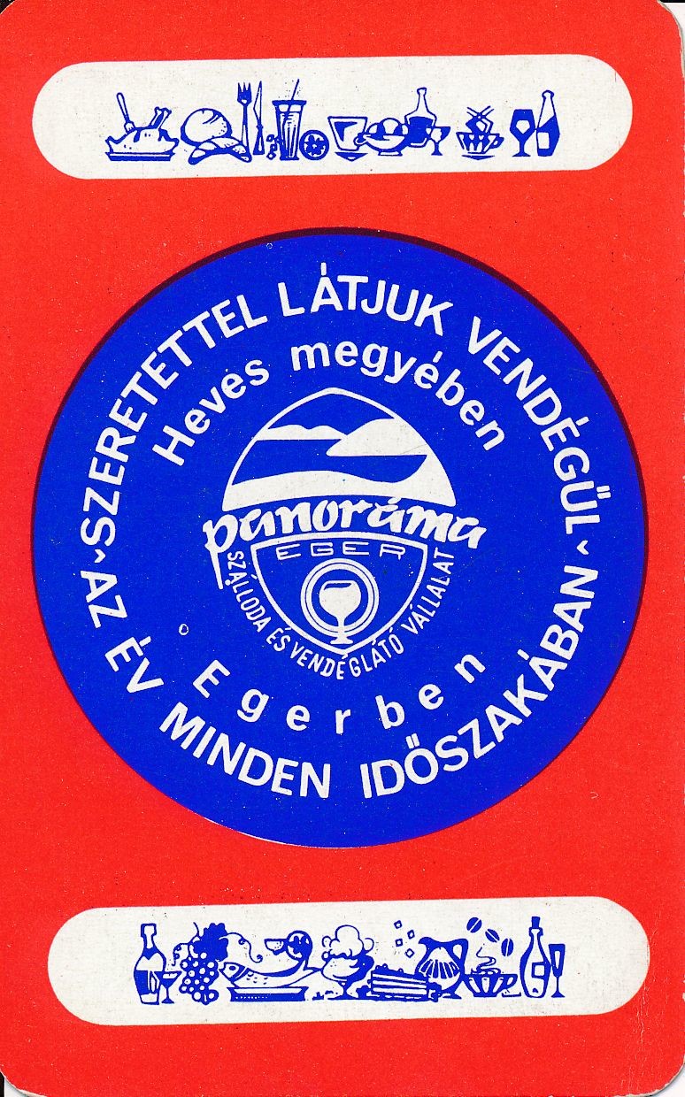 Panoráma Szálloda és Vendéglátó Vállalat Eger kártyanaptár 1973 (Magyar Kereskedelmi és Vendéglátóipari Múzeum CC BY-NC-SA)