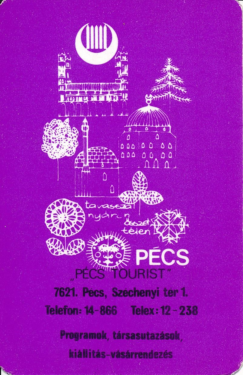 Pécs Tourist kártyanaptár 1973 (Magyar Kereskedelmi és Vendéglátóipari Múzeum CC BY-NC-SA)