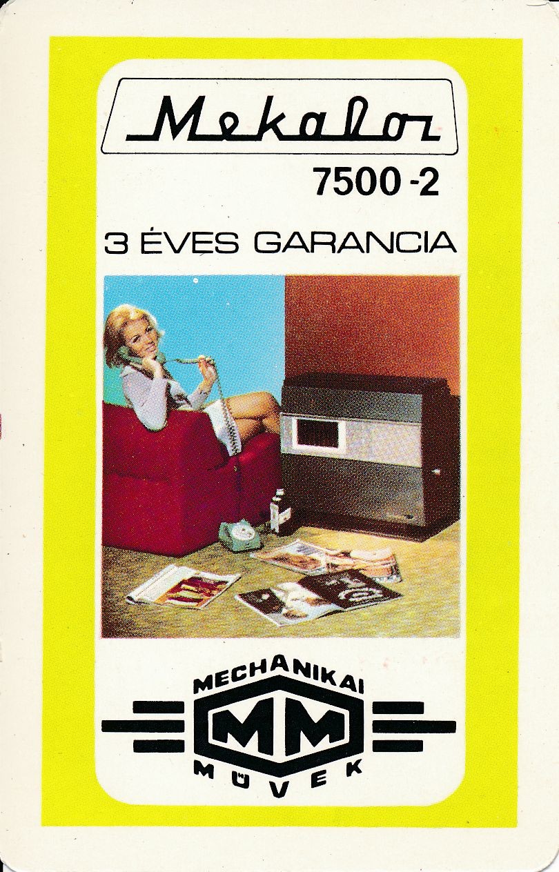 Mechanikai Művek Mekalor 7500-2 kártyanaptár 1973 (Magyar Kereskedelmi és Vendéglátóipari Múzeum CC BY-NC-SA)