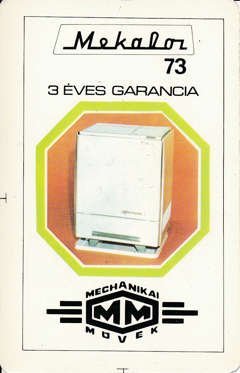 Mechanikai Művek Mekalor 73 kártyanaptár 1973 (Magyar Kereskedelmi és Vendéglátóipari Múzeum CC BY-NC-SA)
