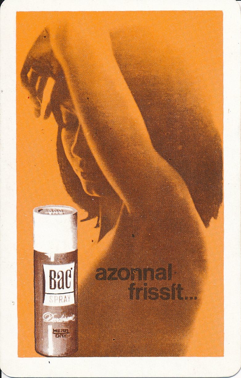 BAC spray azonnal frissít kártyanaptár 1973 (Magyar Kereskedelmi és Vendéglátóipari Múzeum CC BY-NC-SA)