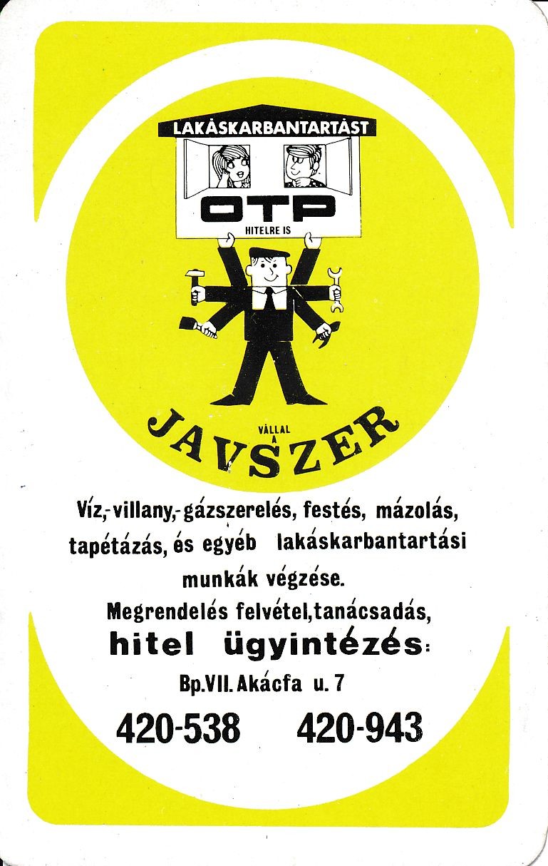 JAVSZER kártyanaptár 1976 (Magyar Kereskedelmi és Vendéglátóipari Múzeum CC BY-NC-SA)