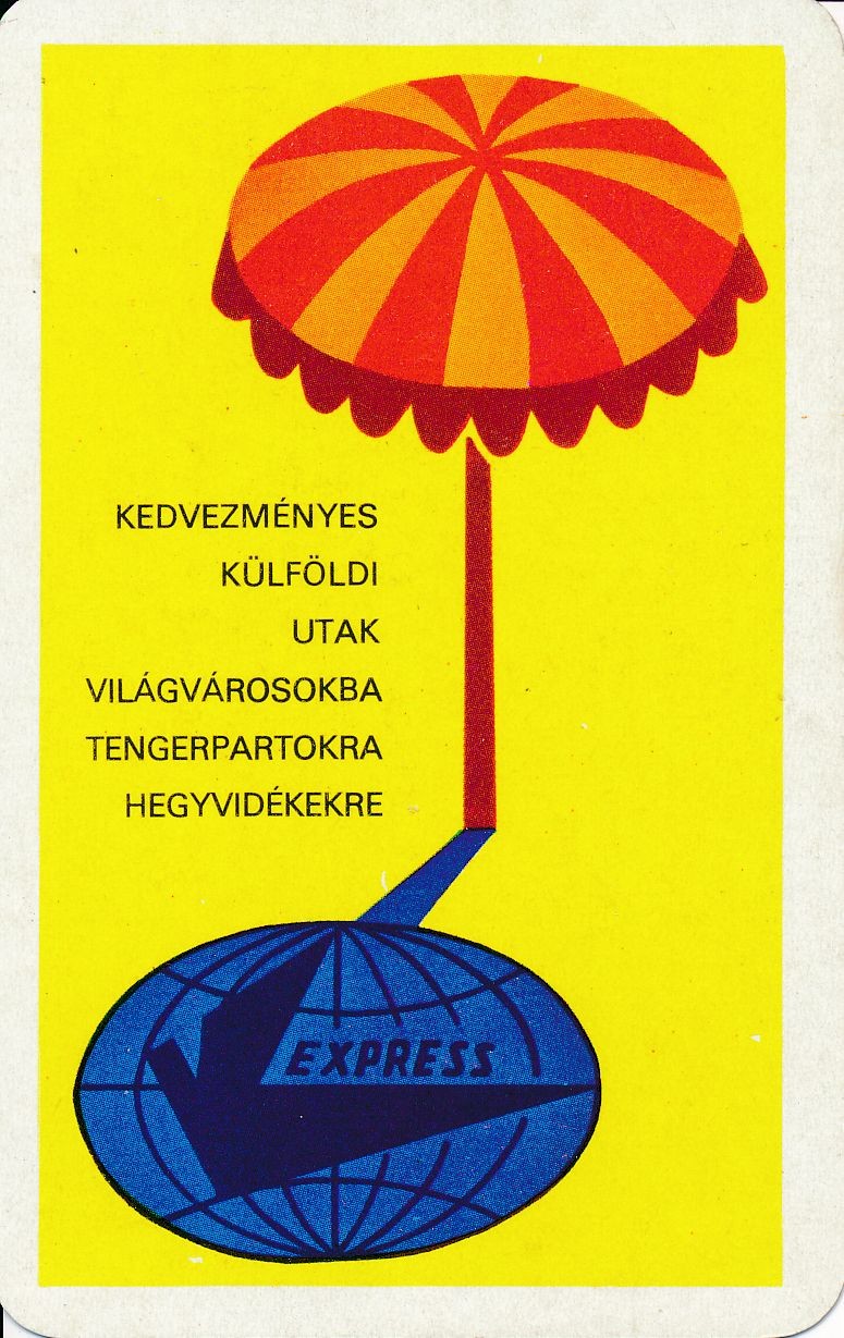 Express utazási iroda kártyanaptár 1977 (Magyar Kereskedelmi és Vendéglátóipari Múzeum CC BY-NC-SA)