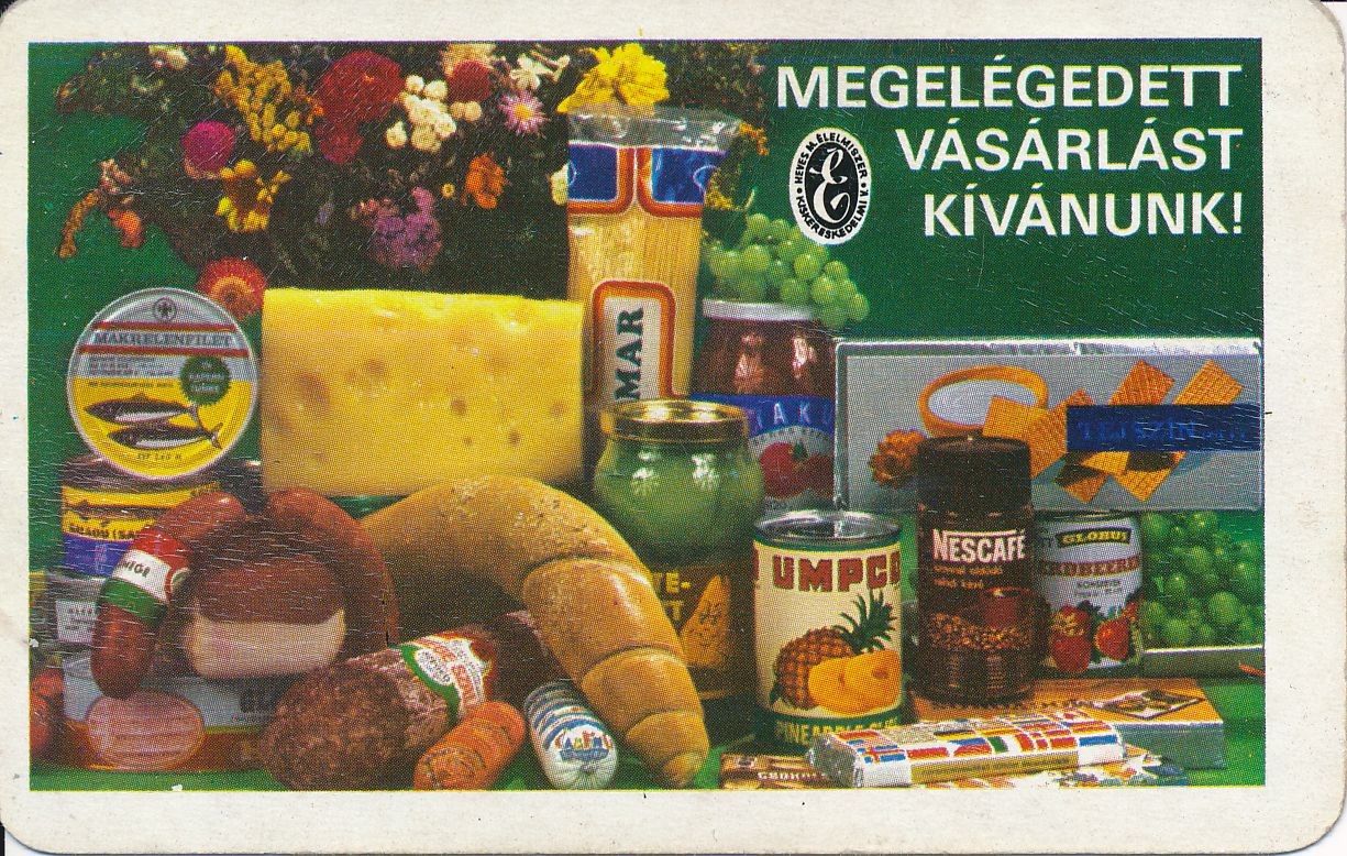 Heves megyei Élelmiszer Kiskereskedelmi Vállalat kártyanaptár 1978 (Magyar Kereskedelmi és Vendéglátóipari Múzeum CC BY-NC-SA)