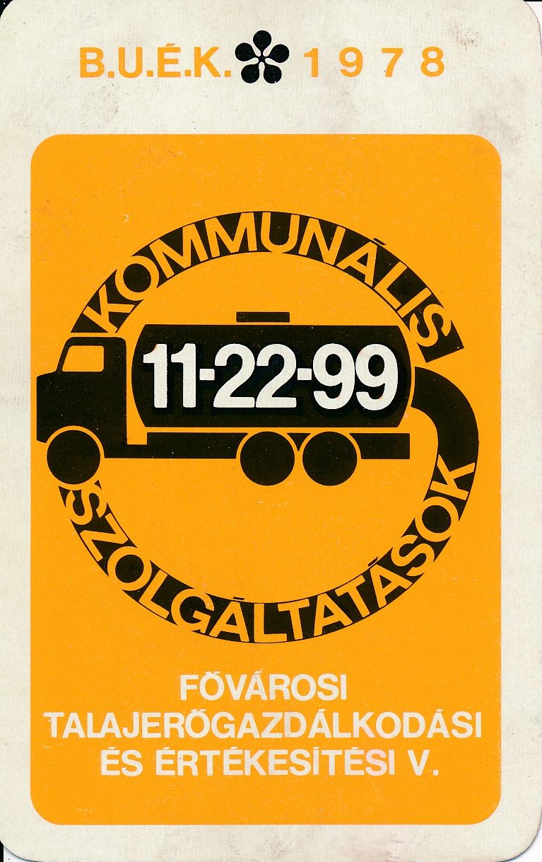 Fővárosi Talajerőgazdálkodási és Értékesítési Vállalat kártyanaptár 1978 (Magyar Kereskedelmi és Vendéglátóipari Múzeum CC BY-NC-SA)