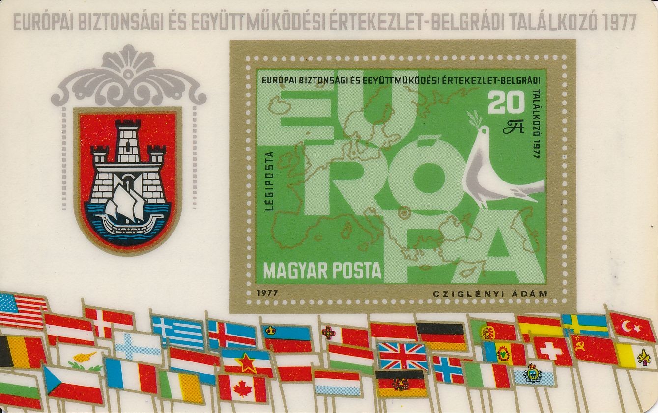 Európai Biztonsági és Együttműködési Értekezlet Belgrádi találkozó 1977 kártyanaptár 1978 (Magyar Kereskedelmi és Vendéglátóipari Múzeum CC BY-NC-SA)