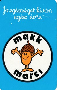 Jó egészséget kíván egész évre Makk Marci kártyanaptár 1978