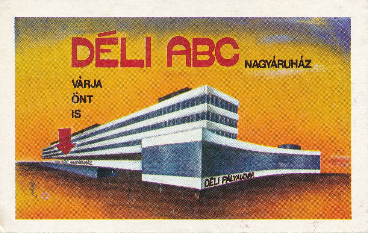 Déli ABC Nagyáruház Déli Pályaudvar kártyanaptár 1979 (Magyar Kereskedelmi és Vendéglátóipari Múzeum CC BY-NC-SA)