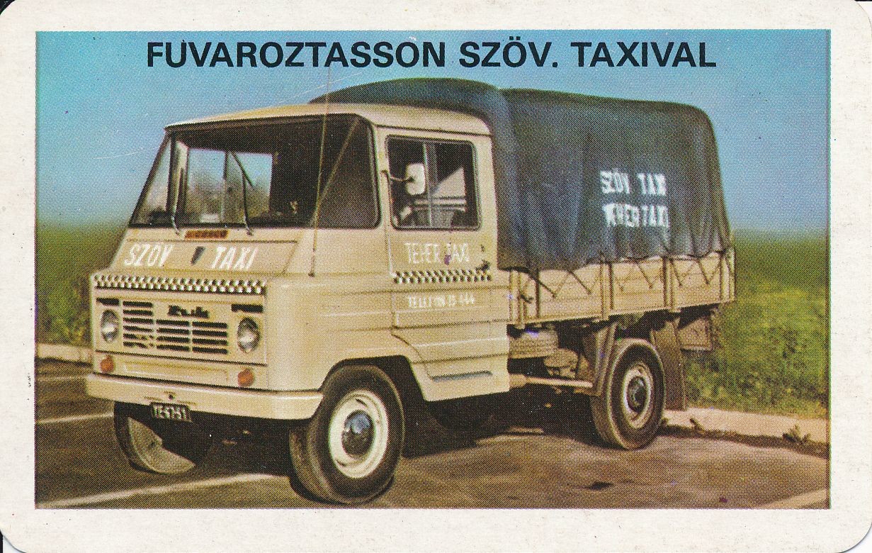 Fuvaroztasson Szövetkezeti Taxival kártyanaptár 1979 (Magyar Kereskedelmi és Vendéglátóipari Múzeum CC BY-NC-SA)