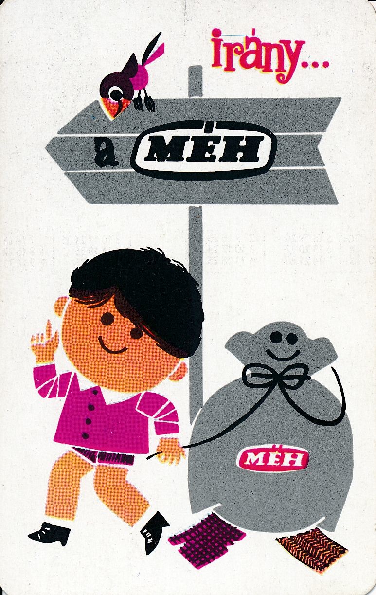 Boldog Új Évet Kíván a MÉH kártyanaptár 1973 (Magyar Kereskedelmi és Vendéglátóipari Múzeum CC BY-NC-SA)