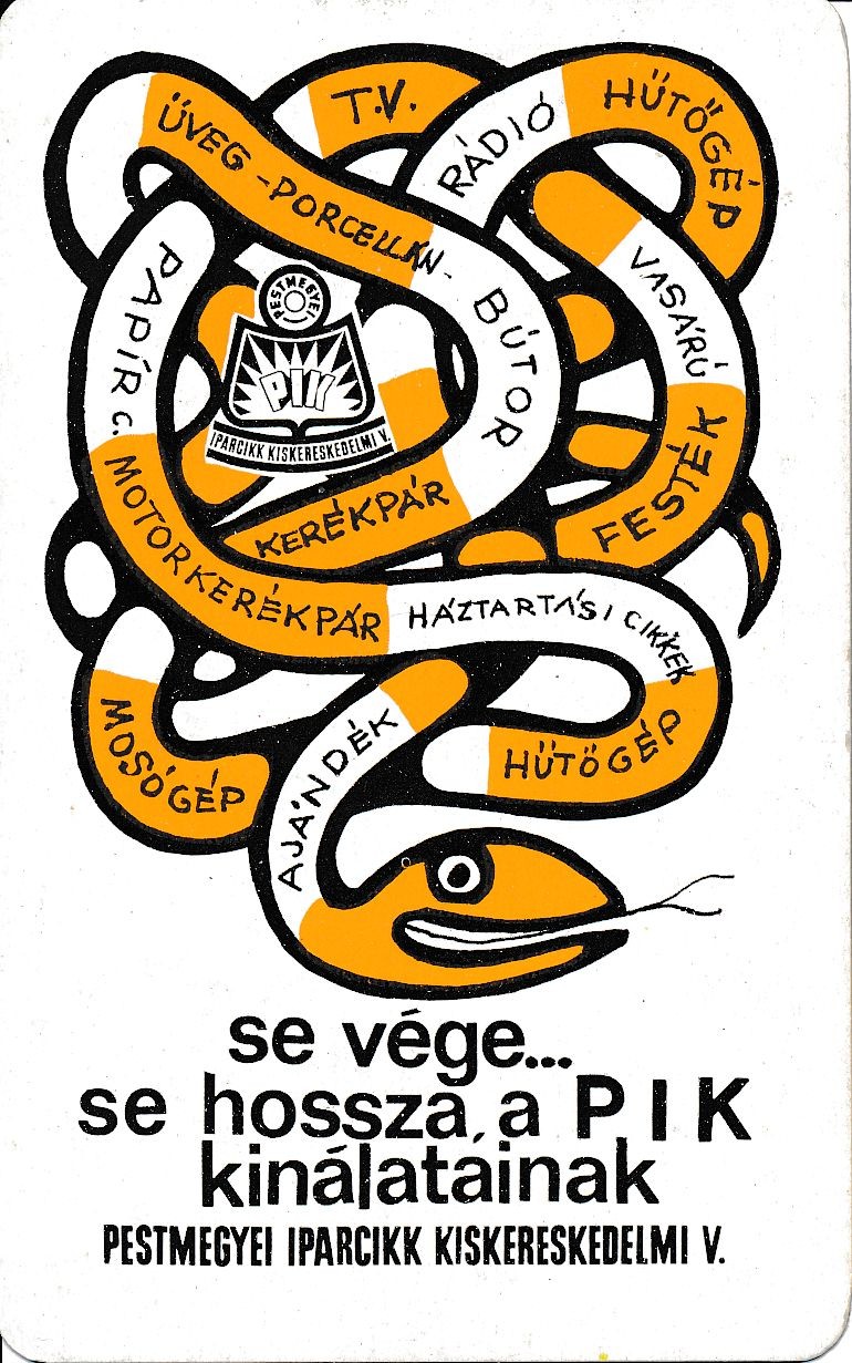 Pest megyei Iparcikk Kiskereskedelmi Vállalat kártyanaptár 1973 (Magyar Kereskedelmi és Vendéglátóipari Múzeum CC BY-NC-SA)