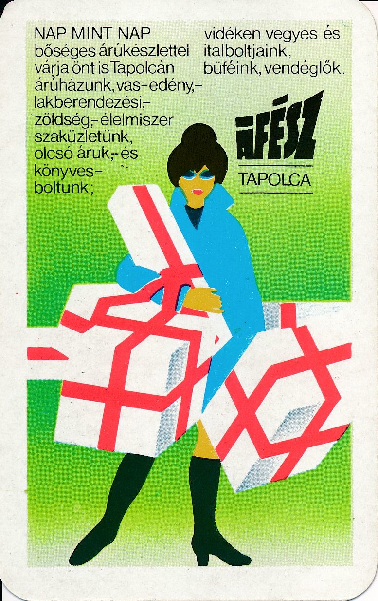 ÁFÉSZ Tapolca kártyanaptár 1974 (Magyar Kereskedelmi és Vendéglátóipari Múzeum CC BY-NC-SA)