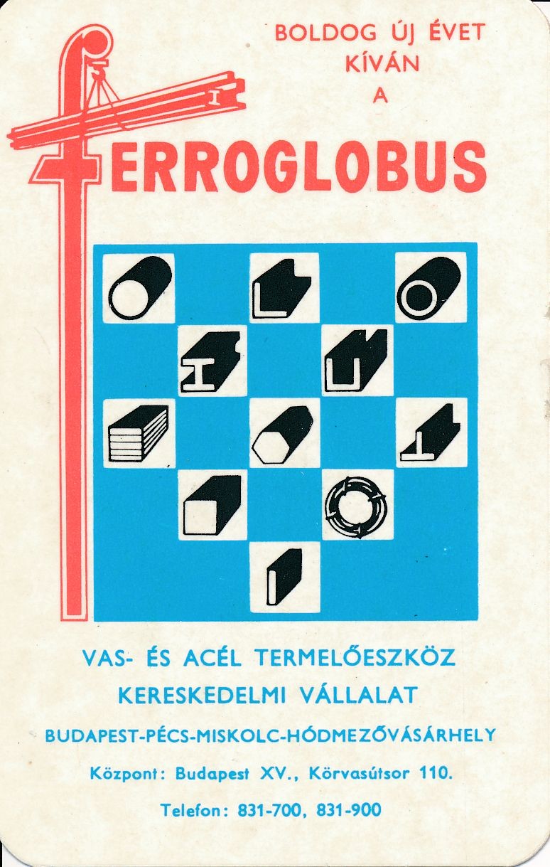Ferroglobus kártyanaptár 1974 (Magyar Kereskedelmi és Vendéglátóipari Múzeum CC BY-NC-SA)