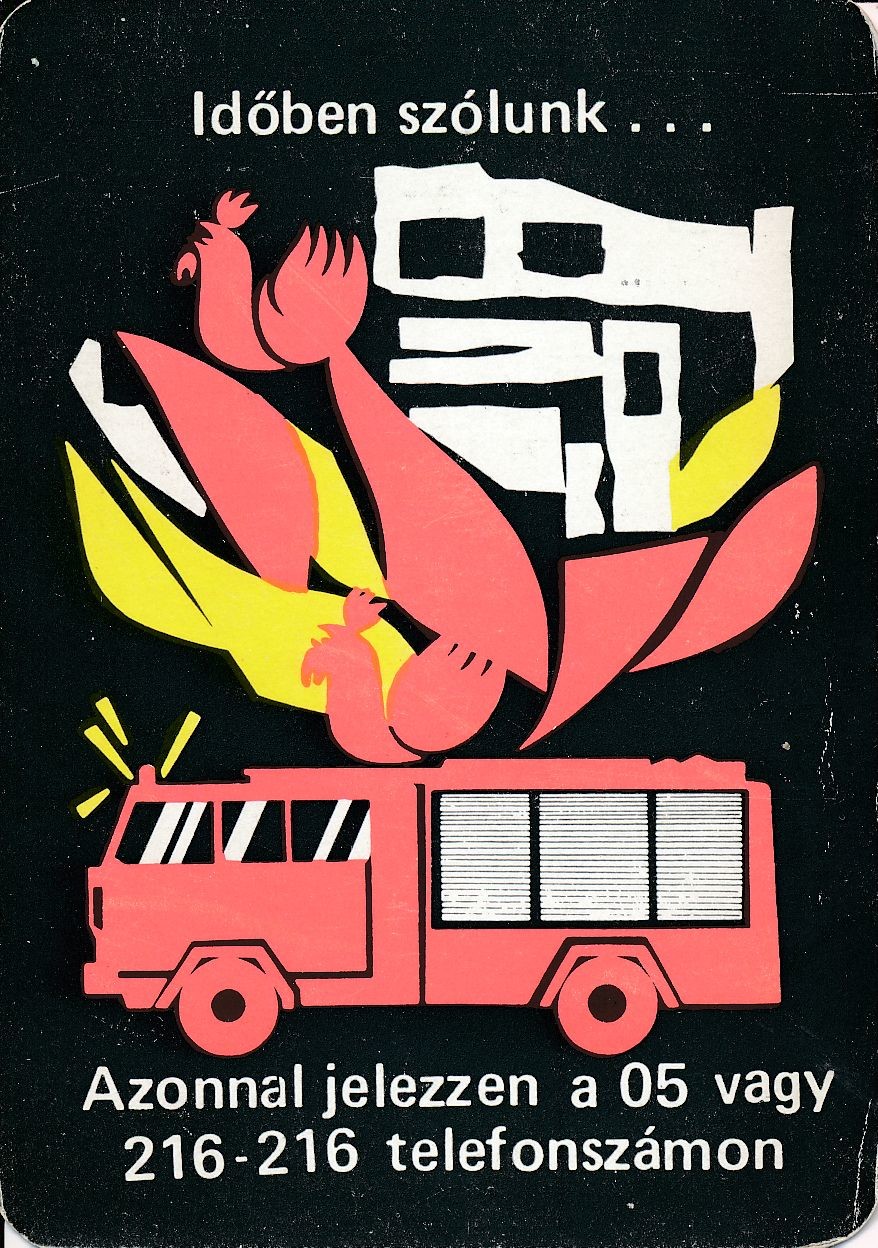 Tűzoltóság kártyanaptár 1980 (Magyar Kereskedelmi és Vendéglátóipari Múzeum CC BY-NC-SA)