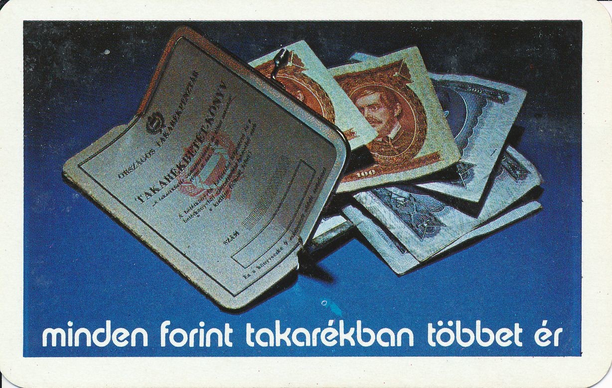 Boldog Új Évet Kíván az Országos Takarékpénztár kártyanaptár 1980 (Magyar Kereskedelmi és Vendéglátóipari Múzeum CC BY-NC-SA)