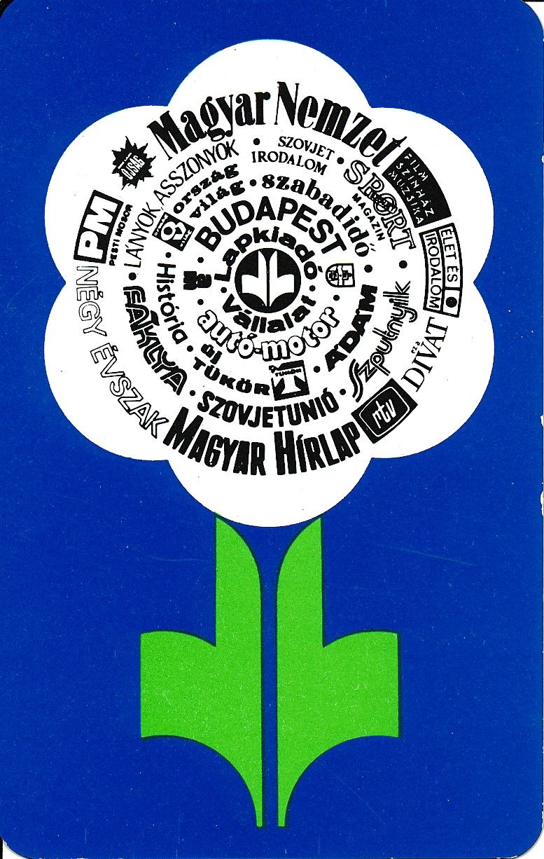 Újságok kártyanaptár 1980 (Magyar Kereskedelmi és Vendéglátóipari Múzeum CC BY-NC-SA)