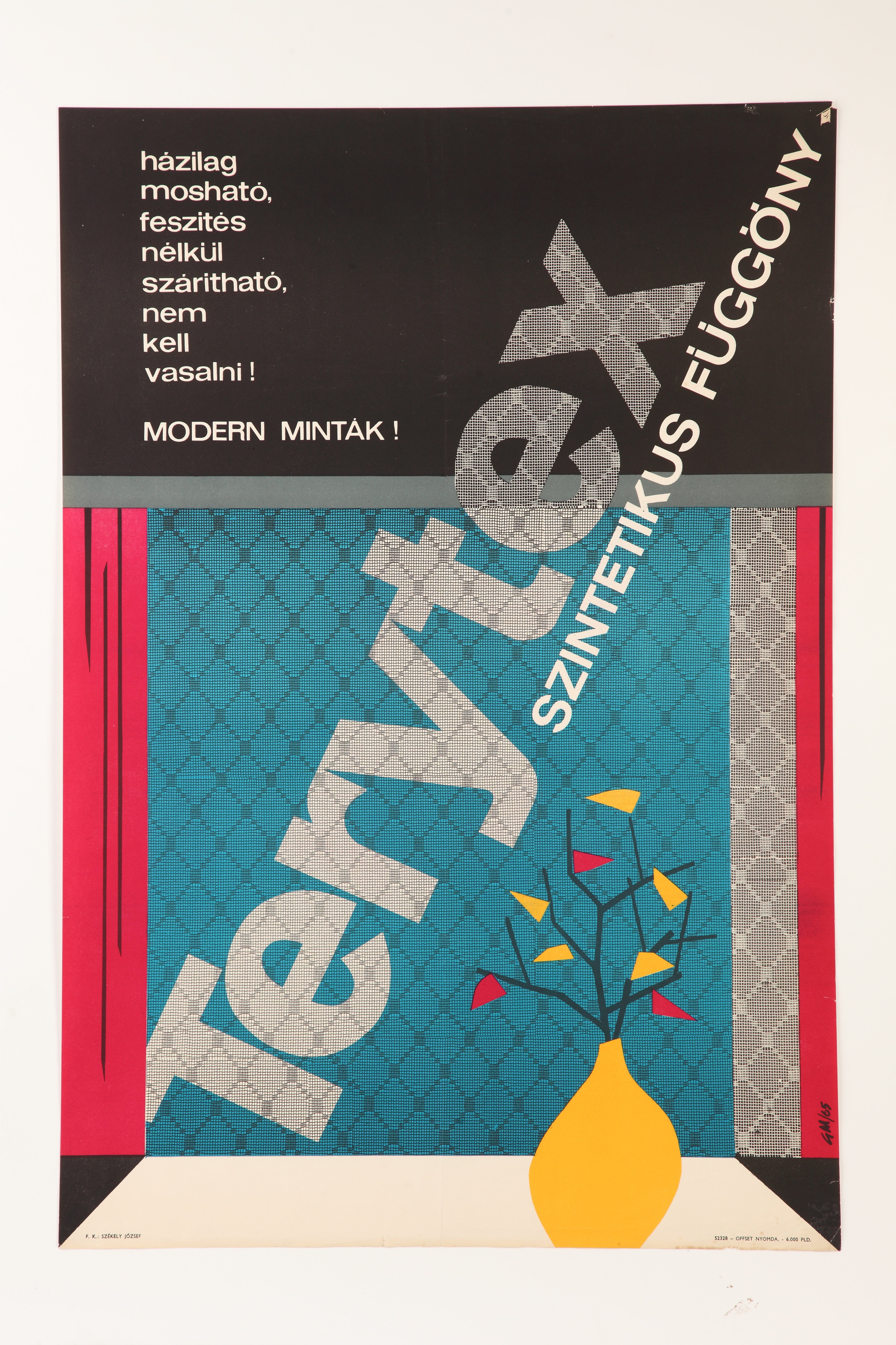Terytex szintetikus függöny plakát (Magyar Kereskedelmi és Vendéglátóipari Múzeum CC BY-NC-SA)