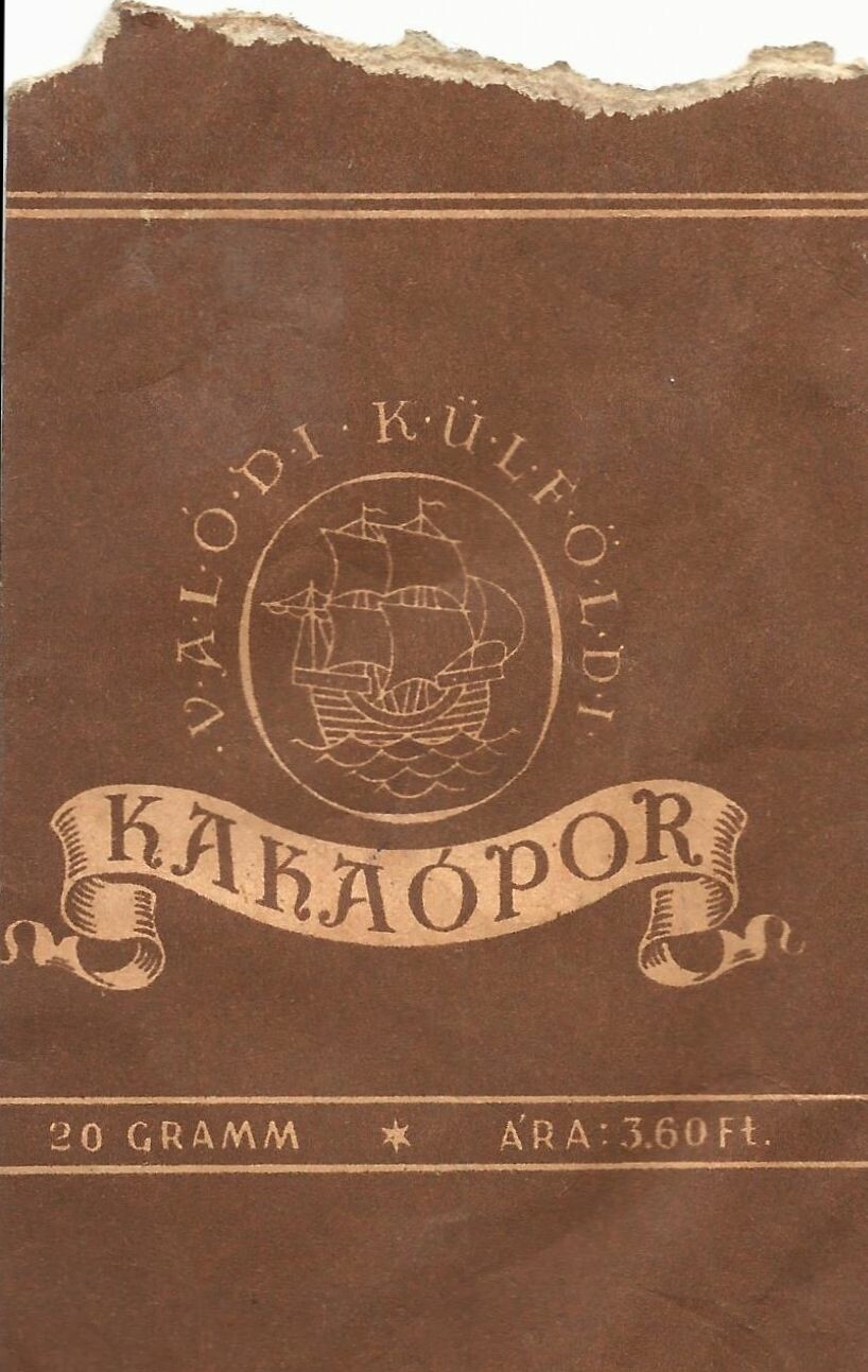 Valódi Külföldi Kakaópor, zacskó (Magyar Kereskedelmi és Vendéglátóipari Múzeum CC BY-NC-SA)