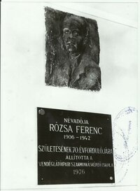 Rózsa Ferenc emléktábla