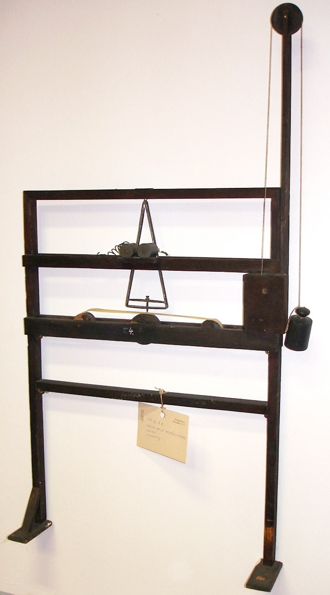 Morse-féle festőállványos távíró (makett)  (Postamúzeum CC BY-NC-SA)