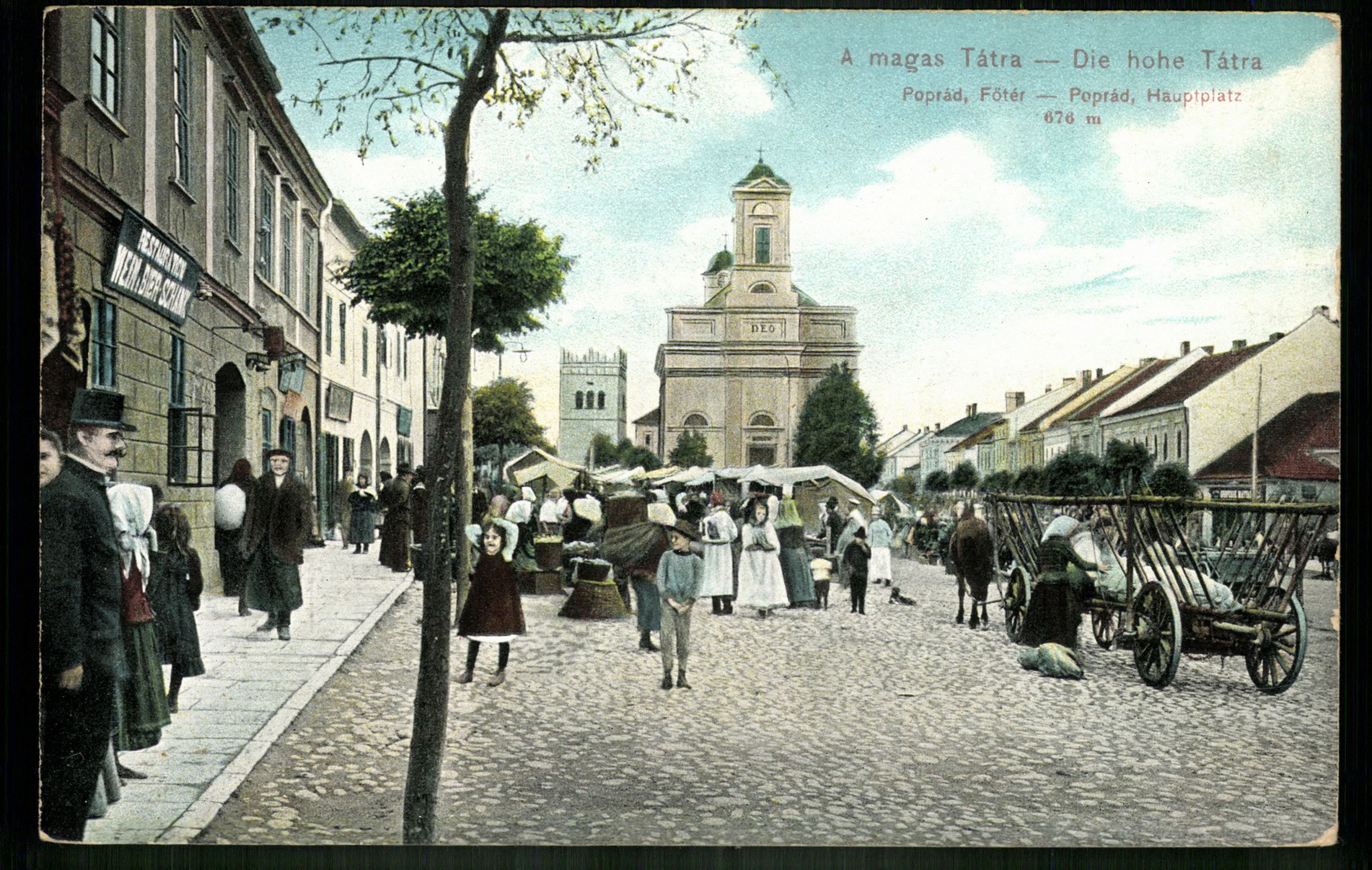 A Magas Tátra; Poprád; Fő tér (Magyar Kereskedelmi és Vendéglátóipari Múzeum CC BY-NC-ND)