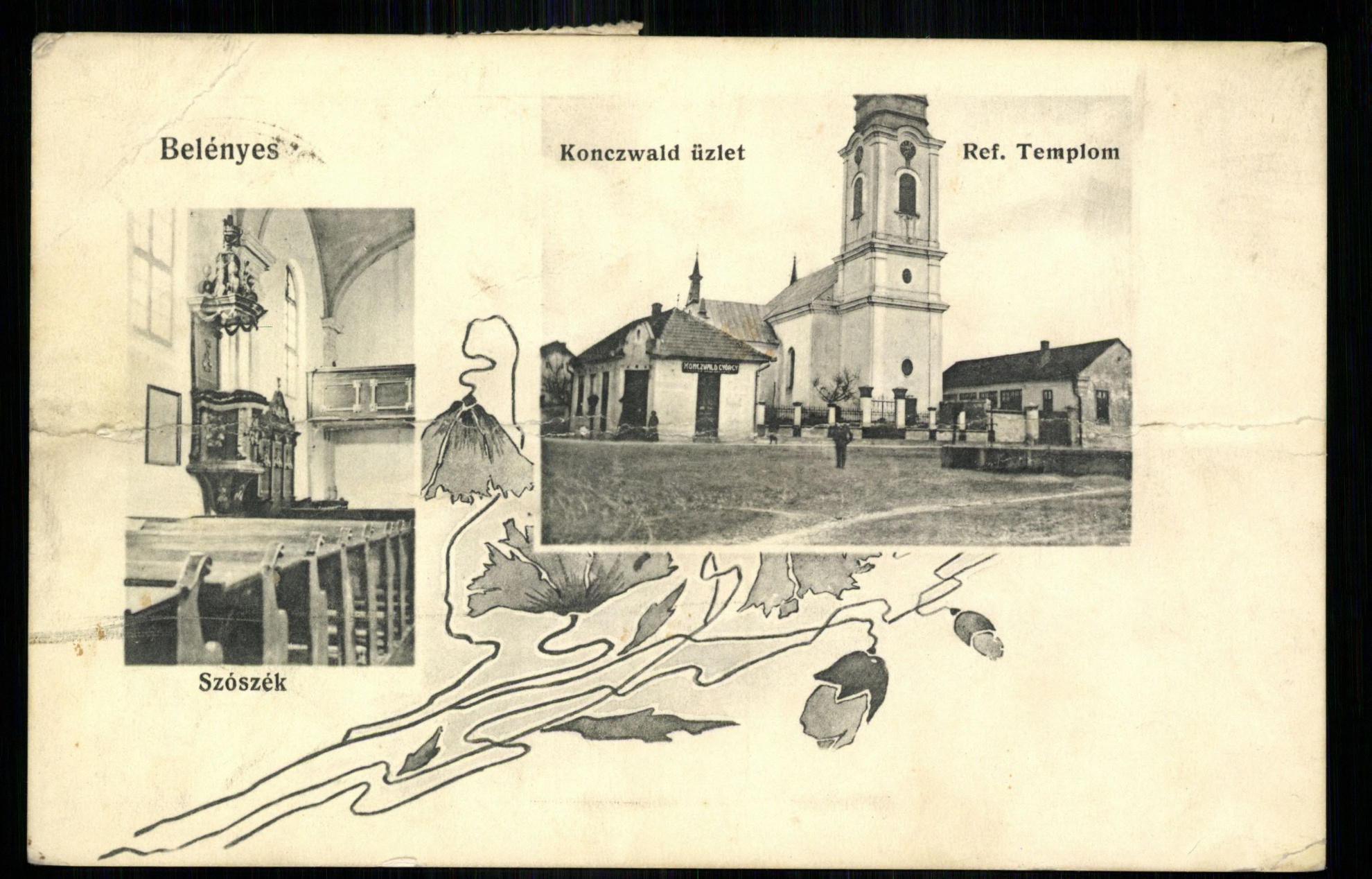 Belényes; Konczwald üzlet, Református templom; Szószék (Magyar Kereskedelmi és Vendéglátóipari Múzeum CC BY-NC-ND)