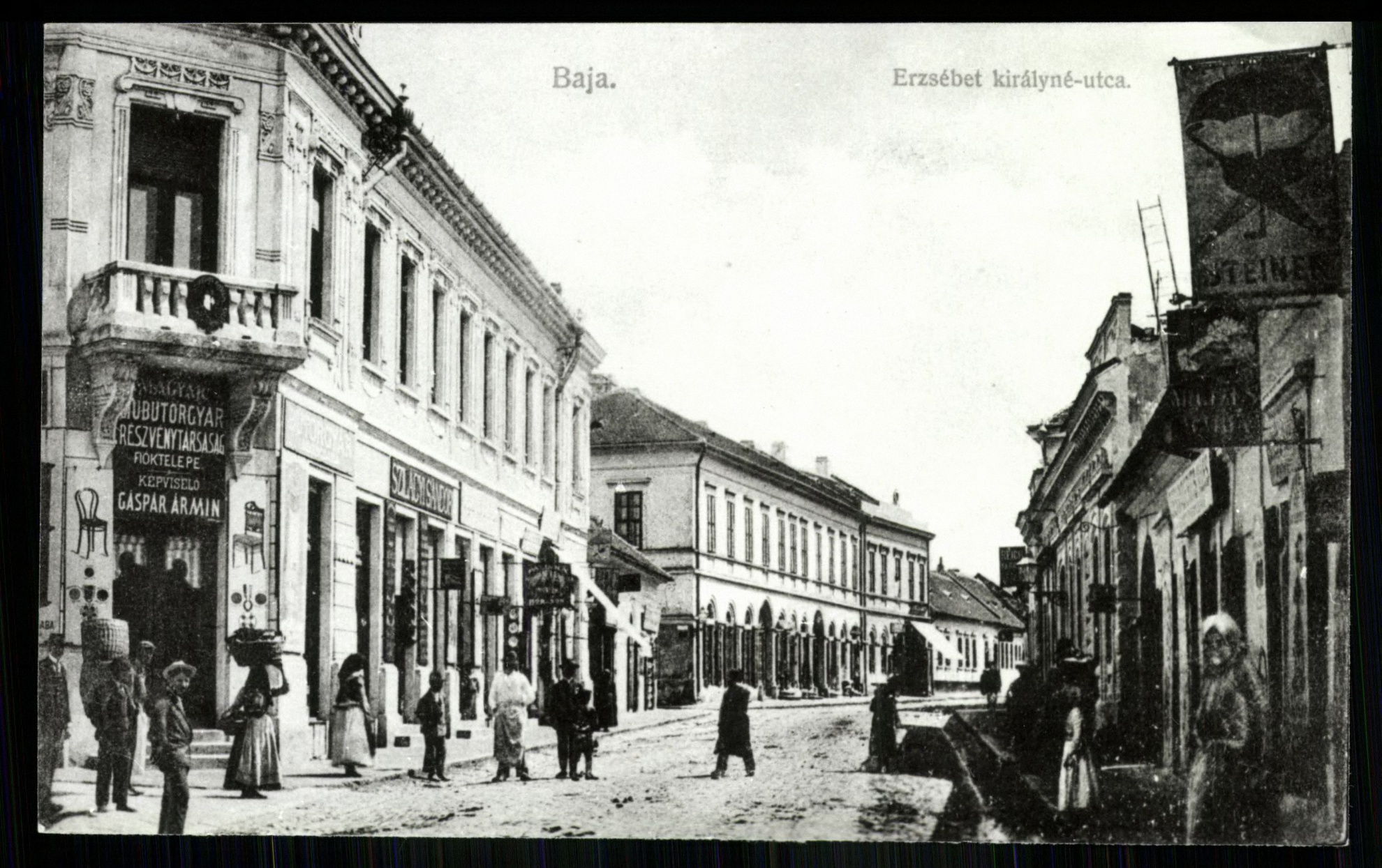 Baja; Erzsébet királyné utca (Magyar Kereskedelmi és Vendéglátóipari Múzeum CC BY-NC-ND)