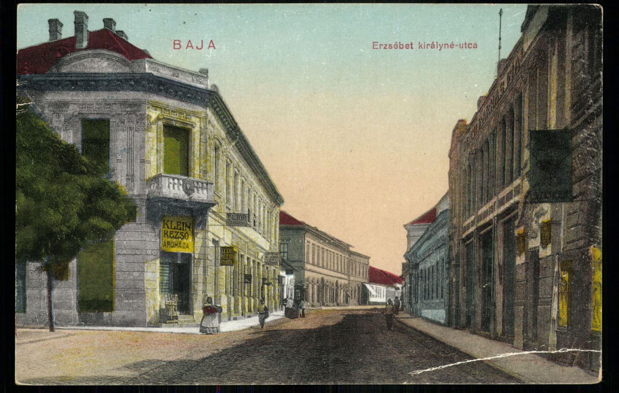 Baja; Erzsébet királyné utca (Magyar Kereskedelmi és Vendéglátóipari Múzeum CC BY-NC-ND)
