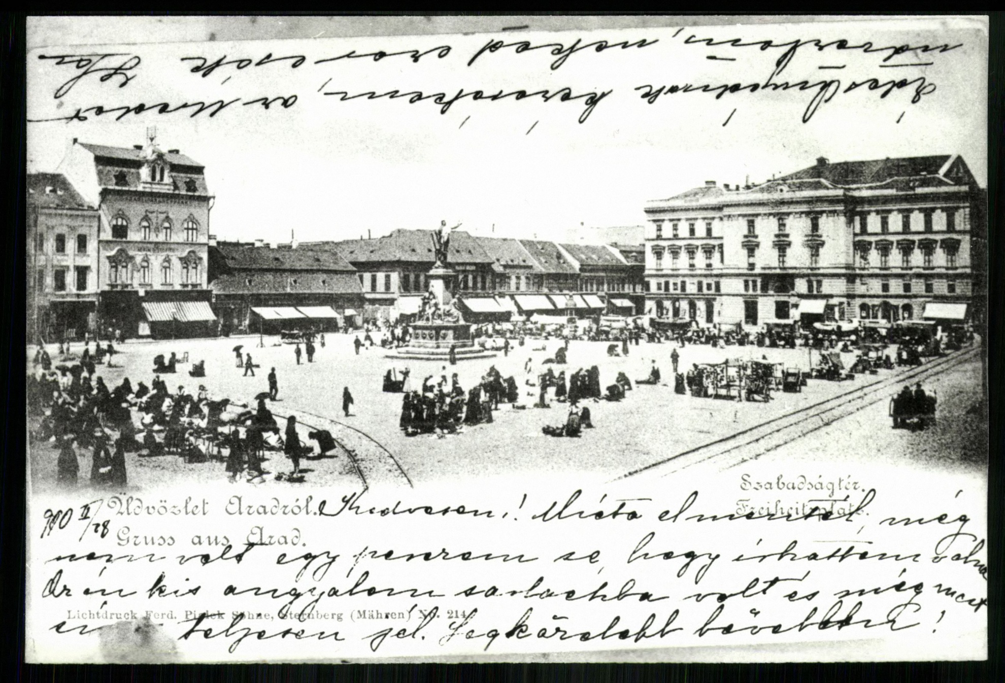 Arad; Szabadság tér (Magyar Kereskedelmi és Vendéglátóipari Múzeum CC BY-NC-ND)
