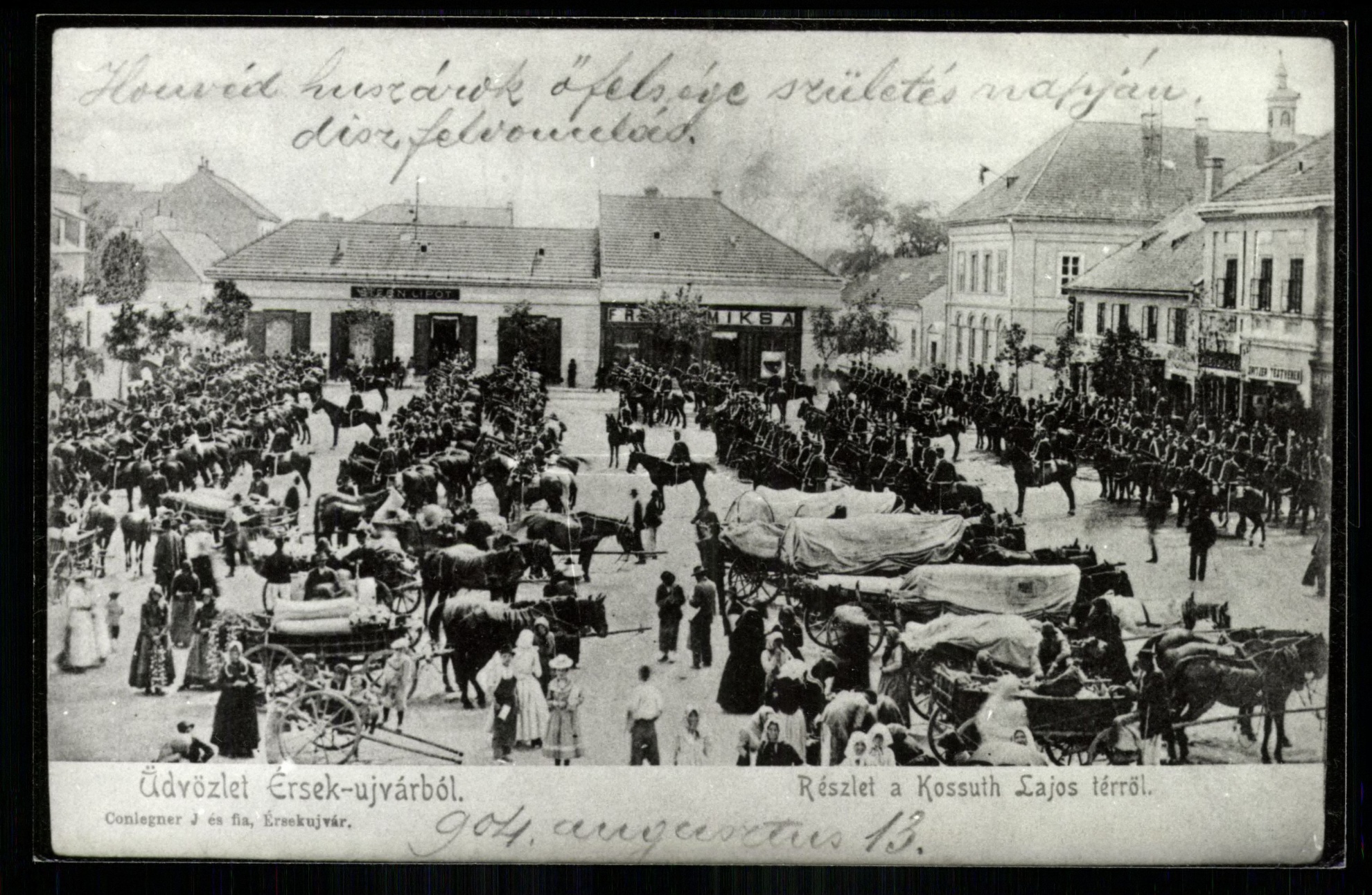 Érsekújvár; Részlet a Kossuth Lajos térről (Magyar Kereskedelmi és Vendéglátóipari Múzeum CC BY-NC-ND)