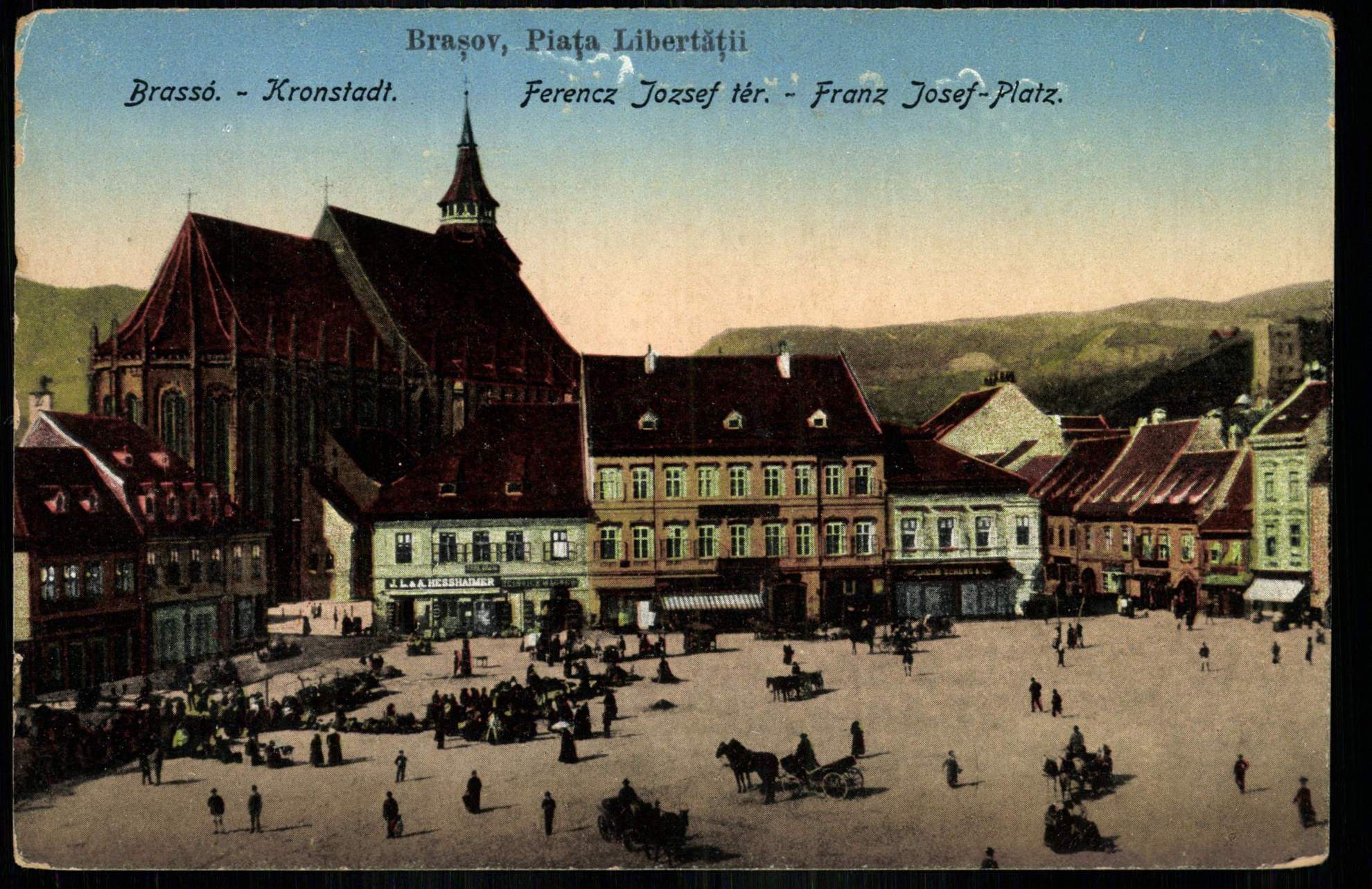 Brassó; Ferenc József tér (Magyar Kereskedelmi és Vendéglátóipari Múzeum CC BY-NC-ND)
