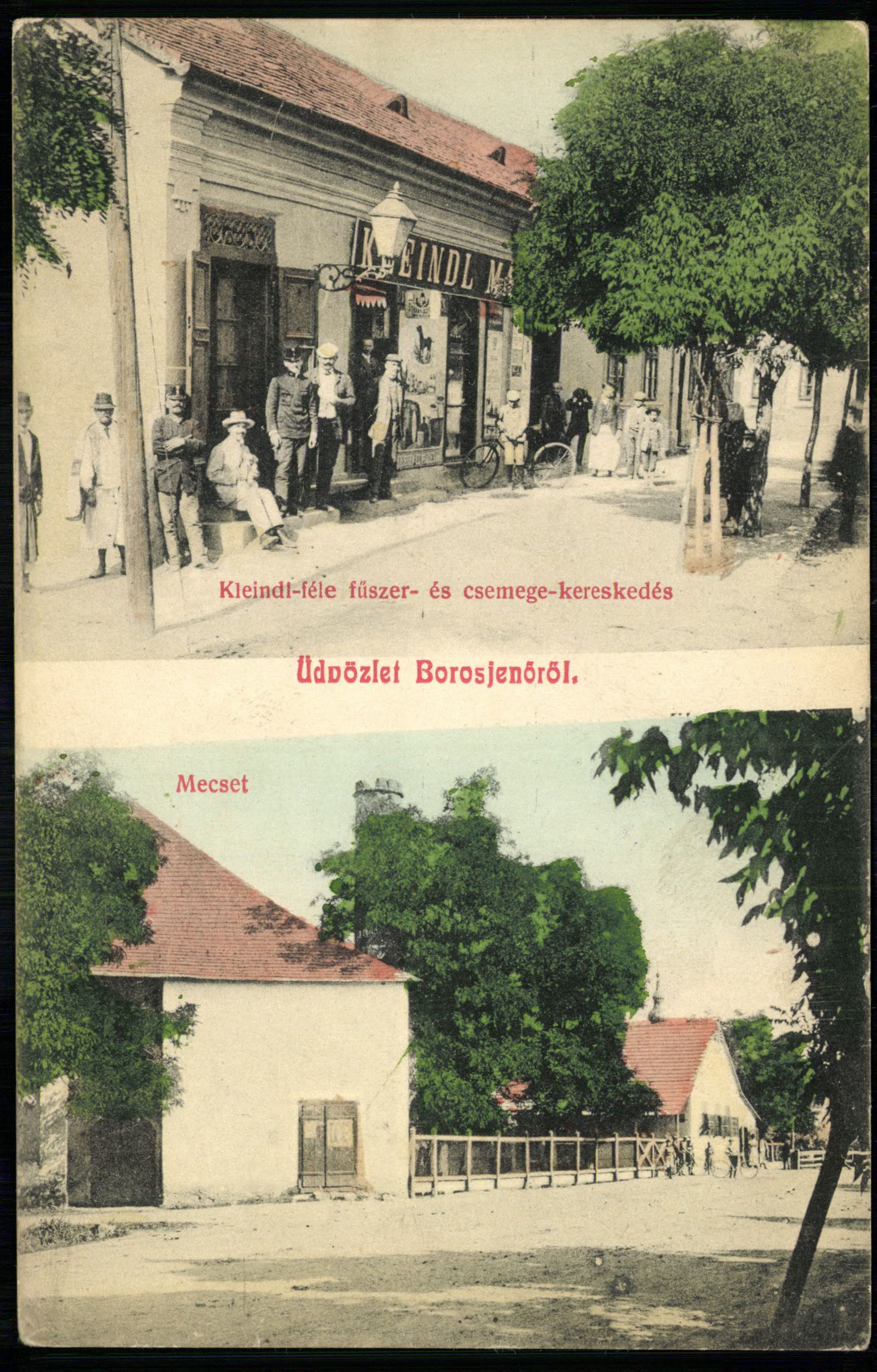 Borosjenő; Kleindl-féle fűszer- és csemegekereskedés; Mecset (Magyar Kereskedelmi és Vendéglátóipari Múzeum CC BY-NC-ND)