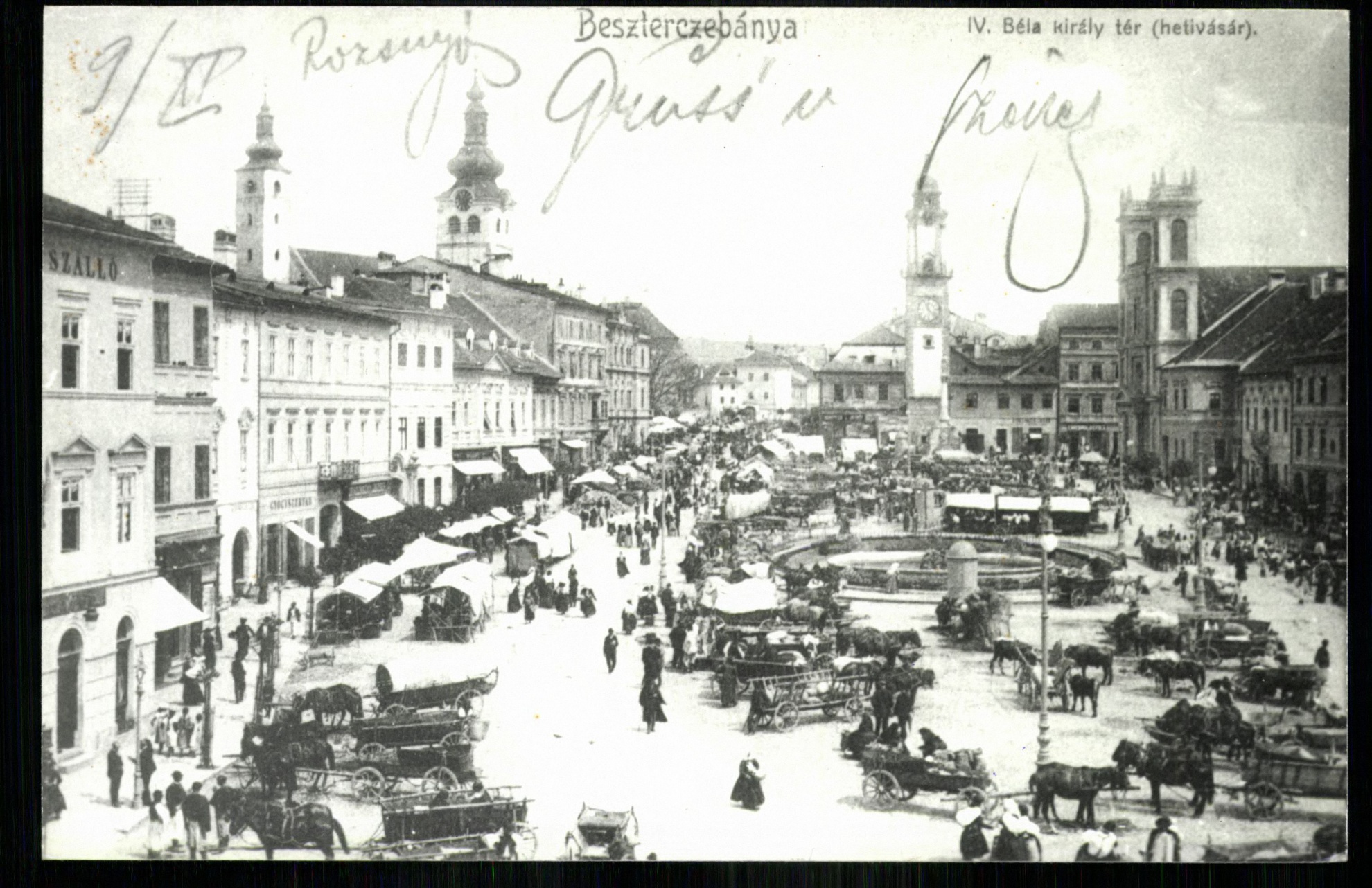 Besztercebánya; IV. Béla király tér (hetivásár) (Magyar Kereskedelmi és Vendéglátóipari Múzeum CC BY-NC-ND)