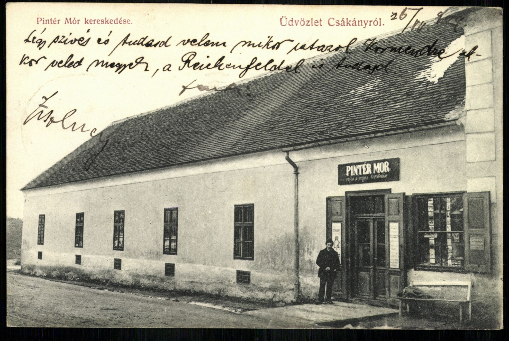 Csákány; Pintér Mór kereskedése (Magyar Kereskedelmi és Vendéglátóipari Múzeum CC BY-NC-ND)