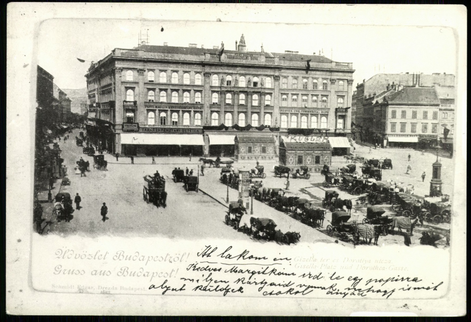 Budapest; Gizella tér és Dorottya utca (Magyar Kereskedelmi és Vendéglátóipari Múzeum CC BY-NC-ND)