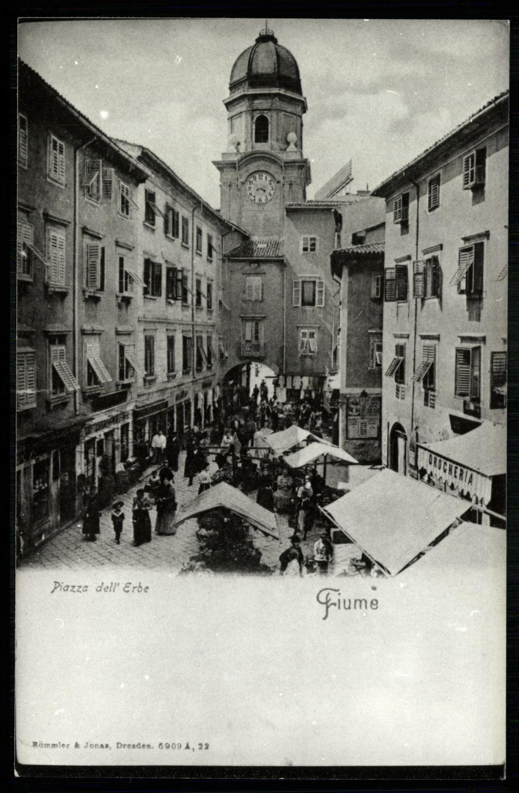 Fiume; Piazza dell&rsquo; Erbe (Magyar Kereskedelmi és Vendéglátóipari Múzeum CC BY-NC-ND)