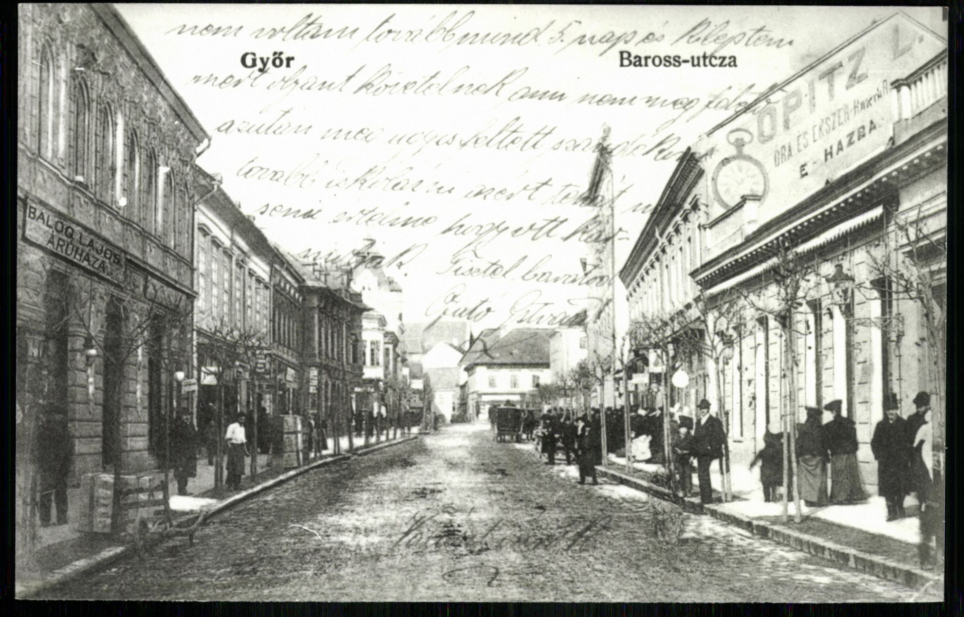 Győr; Baross utca (Magyar Kereskedelmi és Vendéglátóipari Múzeum CC BY-NC-ND)