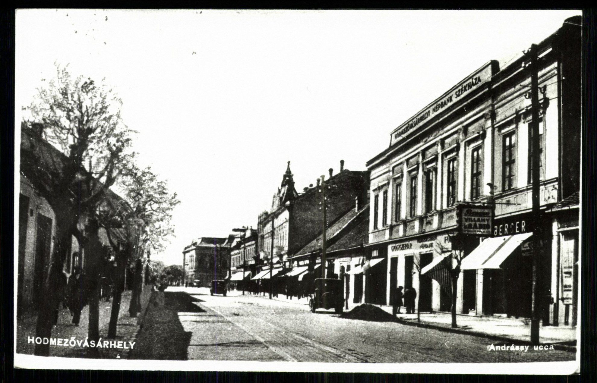 Hódmezővásárhely; Andrássy utca (Magyar Kereskedelmi és Vendéglátóipari Múzeum CC BY-NC-ND)