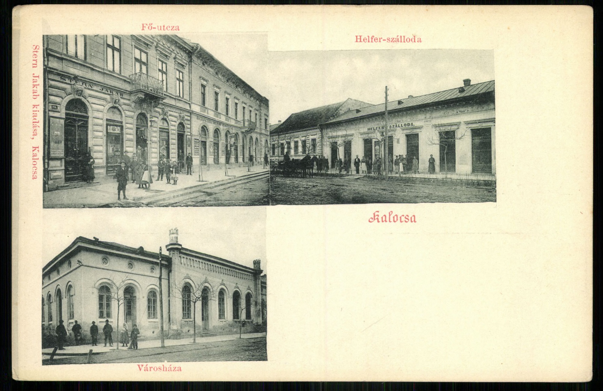 Kalocsa; Fő utca; Helfer szálloda; Városháza (Magyar Kereskedelmi és Vendéglátóipari Múzeum CC BY-NC-ND)