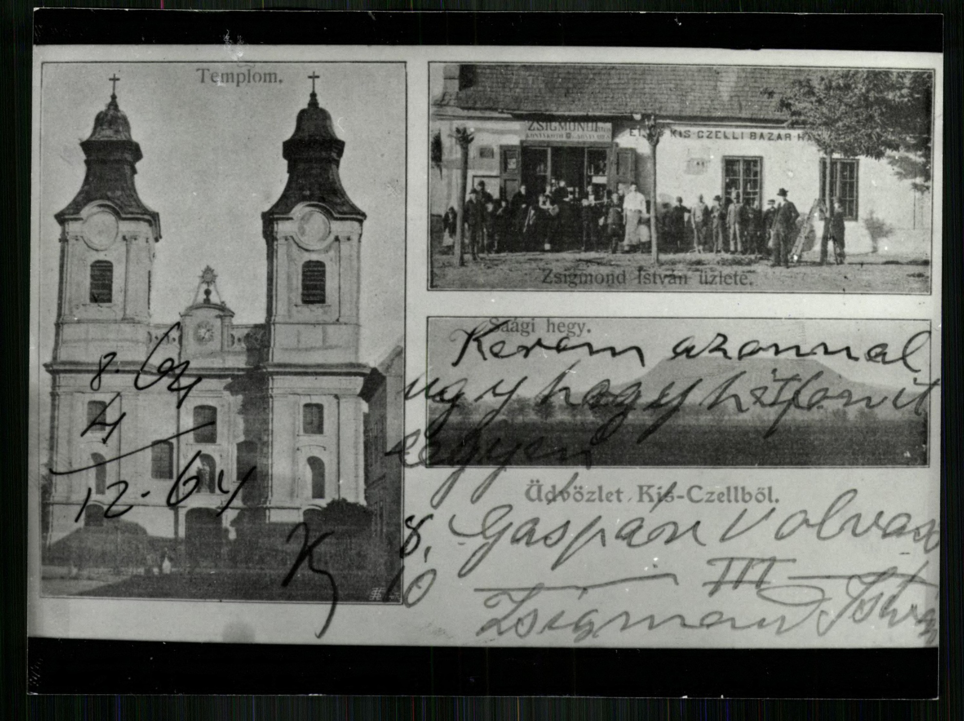 Kiscell; Templom; Zsigmond István üzlete; Saági hegy (Magyar Kereskedelmi és Vendéglátóipari Múzeum CC BY-NC-ND)