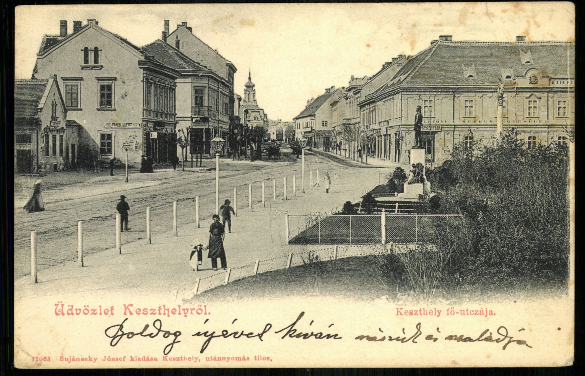 Keszthely; Keszthely Fő utcája (Magyar Kereskedelmi és Vendéglátóipari Múzeum CC BY-NC-ND)