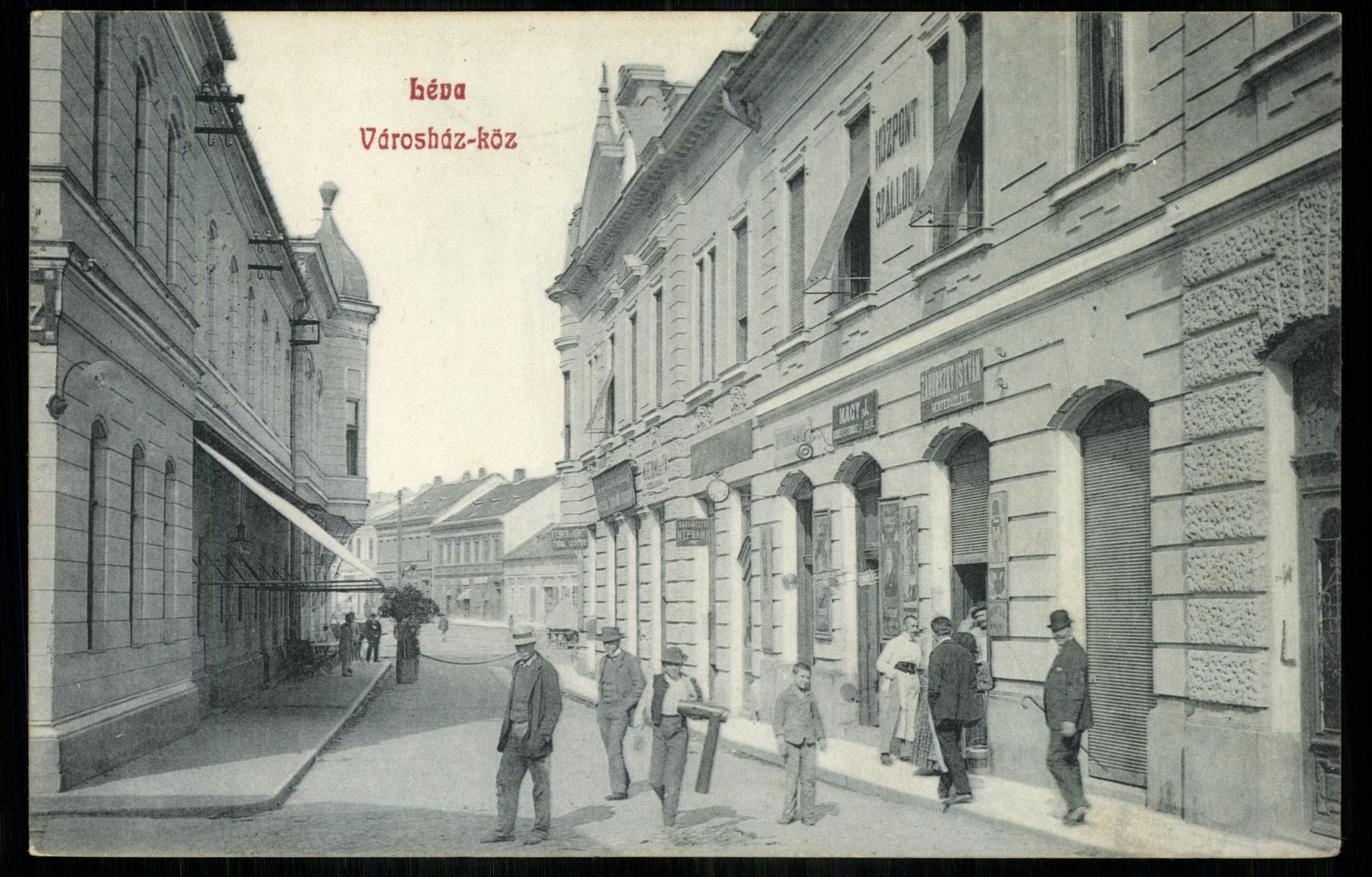 Léva; Városház köz (Magyar Kereskedelmi és Vendéglátóipari Múzeum CC BY-NC-ND)