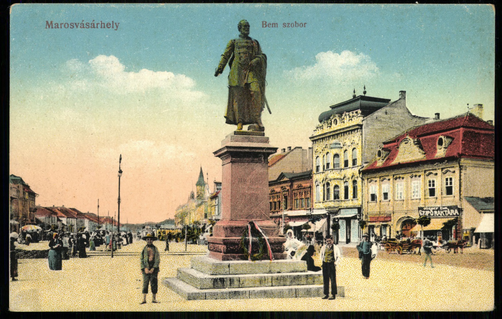 Marosvásárhely; Bem szobor (Magyar Kereskedelmi és Vendéglátóipari Múzeum CC BY-NC-ND)