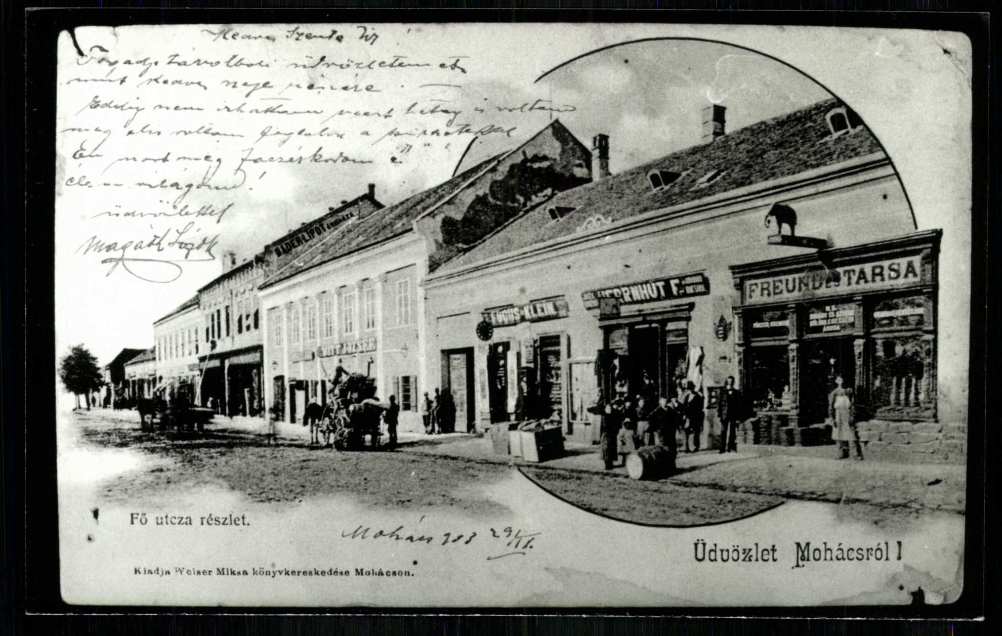 Mohács; Fő utca részlet (Magyar Kereskedelmi és Vendéglátóipari Múzeum CC BY-NC-ND)