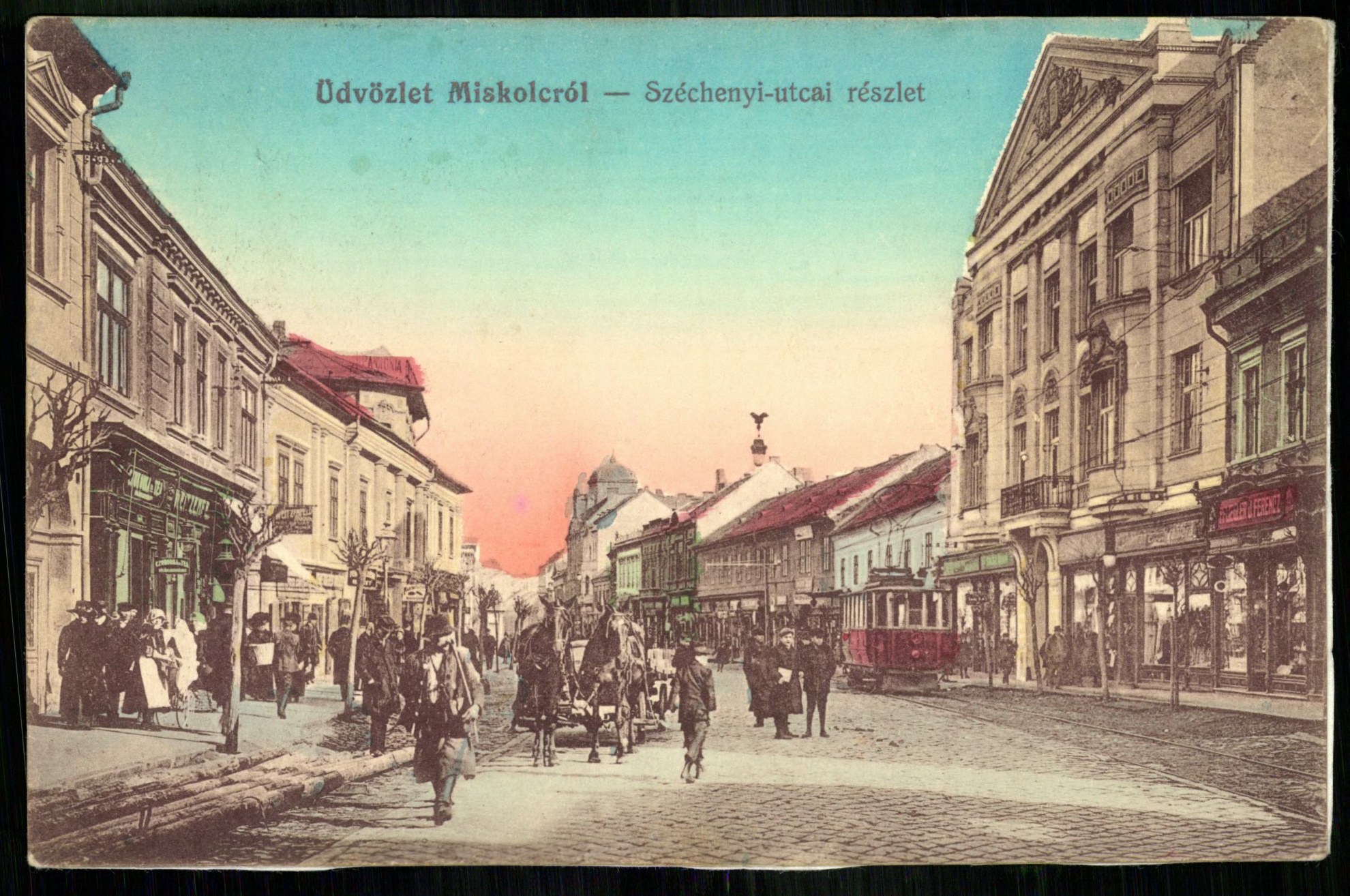 Miskolc; Széchenyi utcai részlet (Magyar Kereskedelmi és Vendéglátóipari Múzeum CC BY-NC-ND)