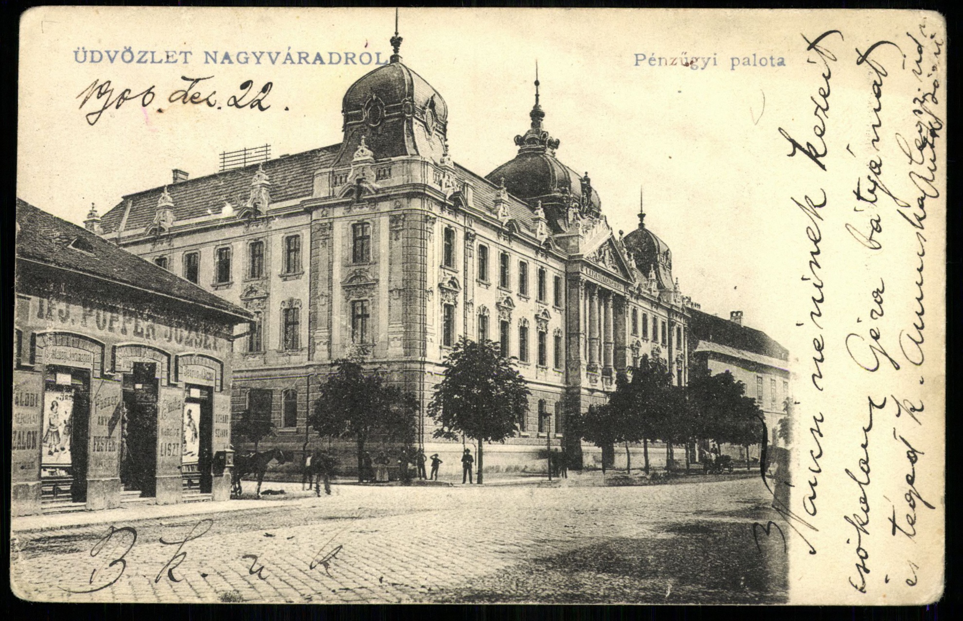 Nagyvárad; Pénzügyi palota (Magyar Kereskedelmi és Vendéglátóipari Múzeum CC BY-NC-ND)