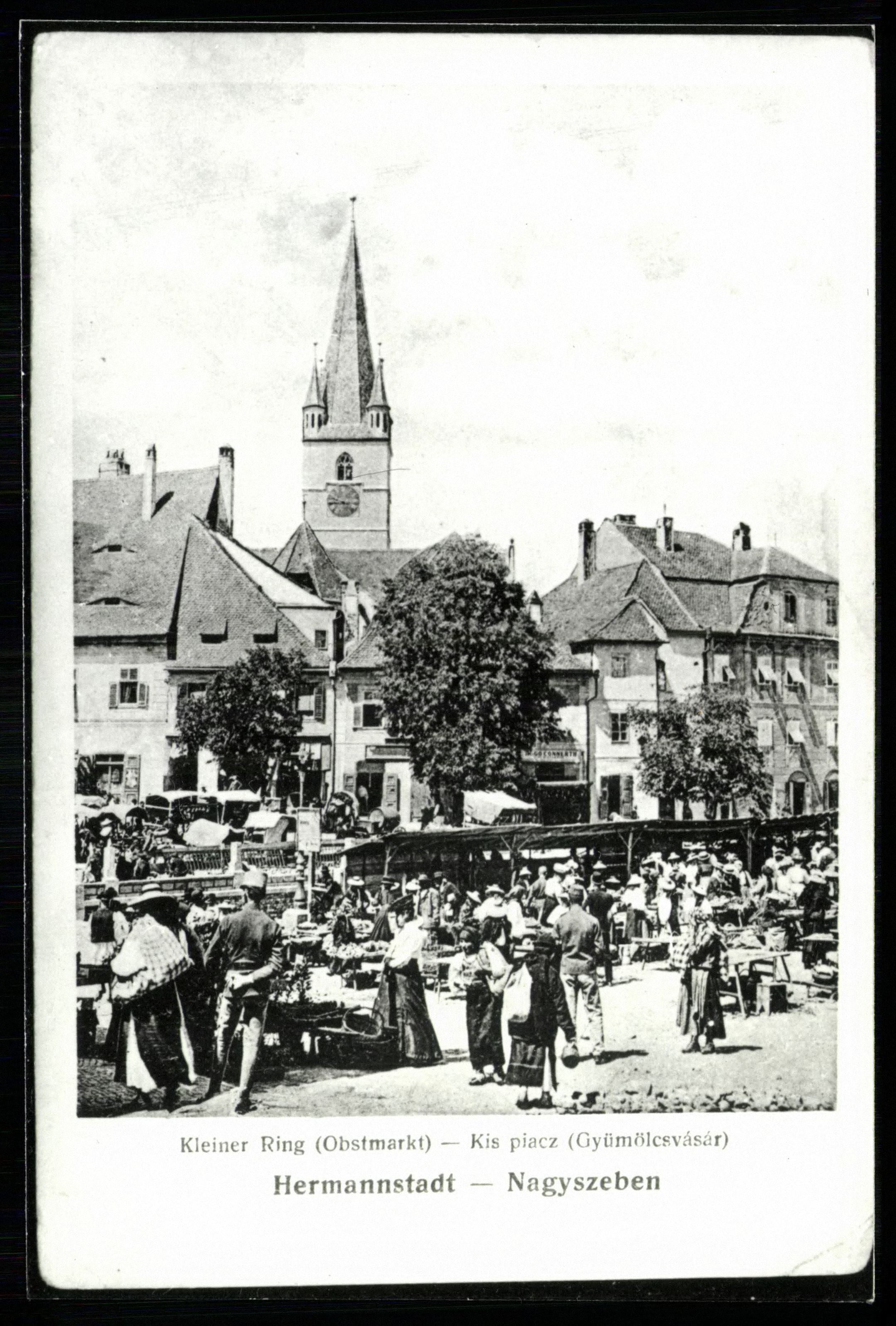 Nagyszeben; Kis piac (Gyümölcsvásár) (Magyar Kereskedelmi és Vendéglátóipari Múzeum CC BY-NC-ND)