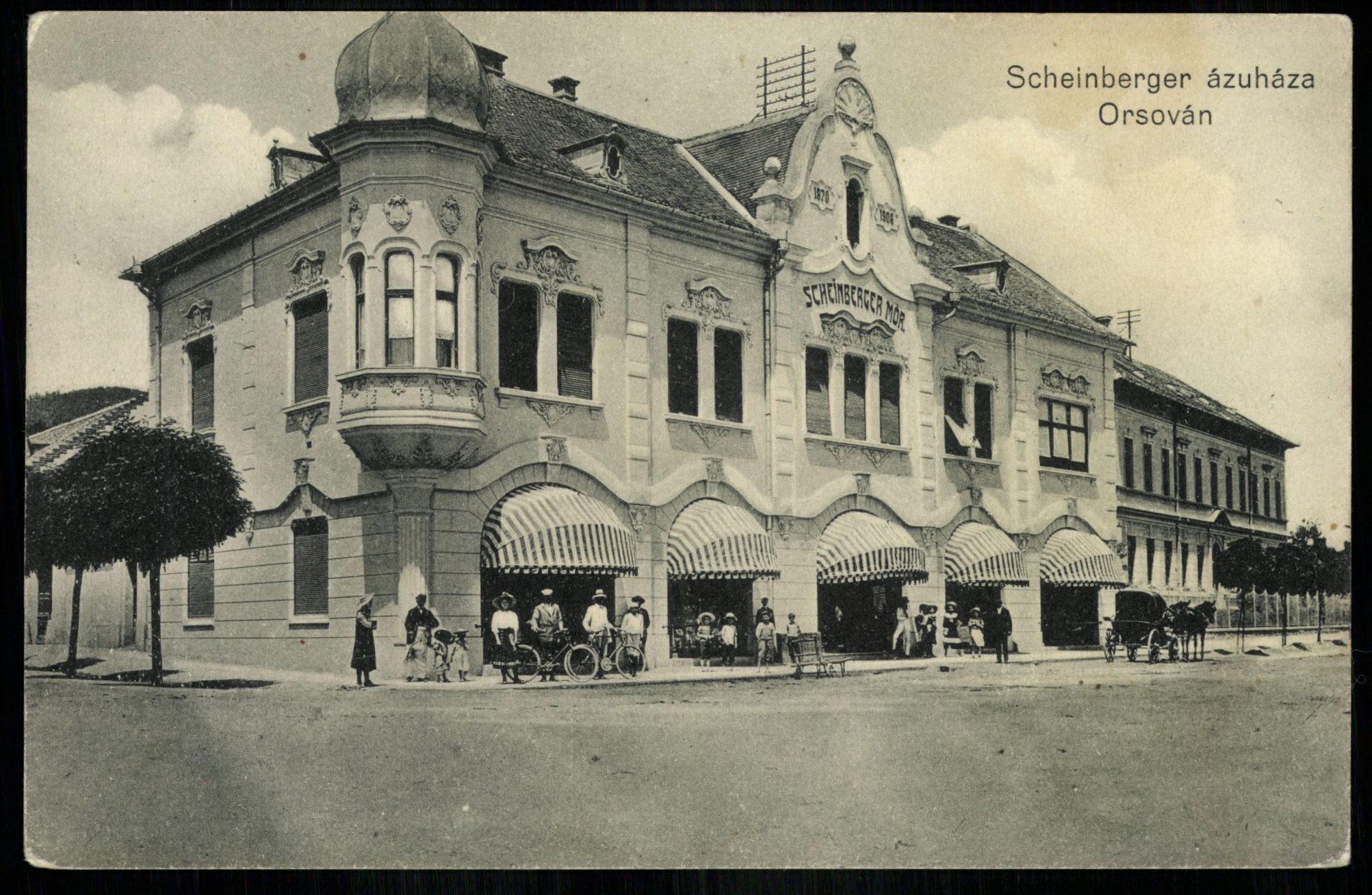 Orsova; Scheinberger áruháza (Magyar Kereskedelmi és Vendéglátóipari Múzeum CC BY-NC-ND)